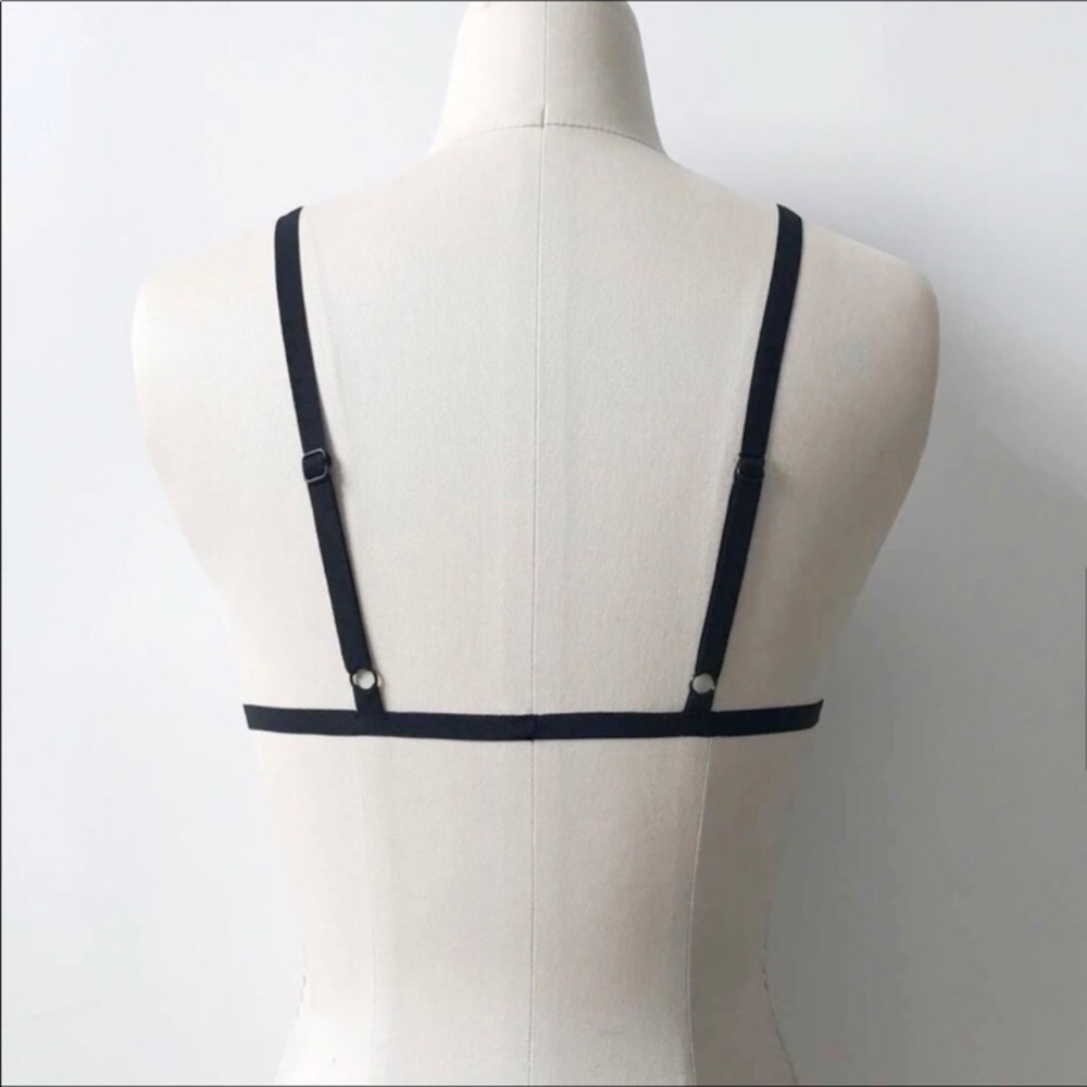Coming Soon. New! Black Strappy Cage Bra - Picture 6 of 7